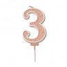 Rose Gold Number Candles