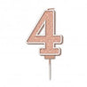 Rose Gold Number Candles