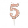 Rose Gold Number Candles