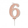 Rose Gold Number Candles