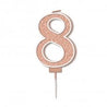 Rose Gold Number Candles